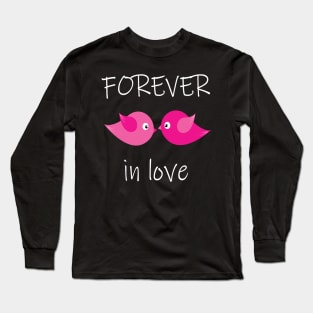 Forever In Love Birds Kissing Long Sleeve T-Shirt